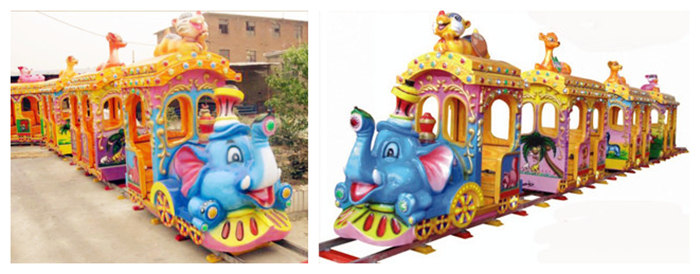 elephant kiddy track train ride