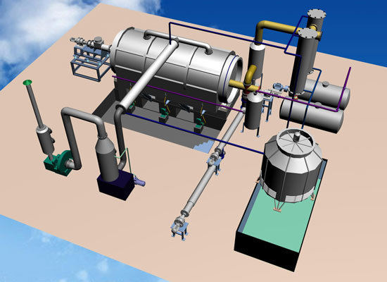 Small Plastic Pyrolysis Equipment 3D Picture