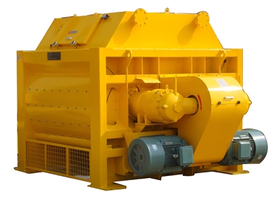 Twin-shaft concrete mixer